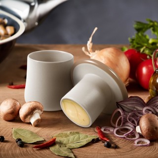 حافظة زبدة سيراميك بشكل فطر