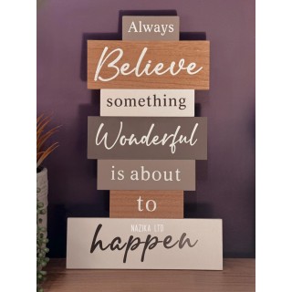 لوحة خشبية تحفيزية – دائمًا صدق أن شيئًا رائعًا على وشك الحدوث لوحة خشبية تحفيزية – دائمًا صدق أن شيئًا رائعًا على وشك الحدوث