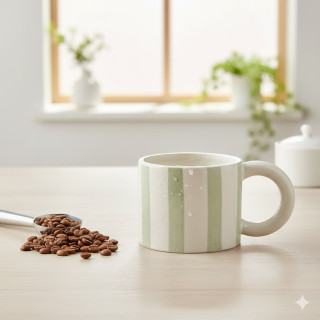 مق سيراميك عصري - تصميم خطوط عرضية باللونين الأبيض والأزرق مق سيراميك عصري - تصميم خطوط عرضية باللونين الأبيض والأزرق