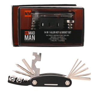 14-in-1 Multi-Purpose Allen Key & Socket Set Utility Tool
