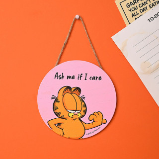 Garfield 'Ask Me If I Care' Wooden Wall Plaque Garfield 'Ask Me If I Care' Wooden Wall Plaque