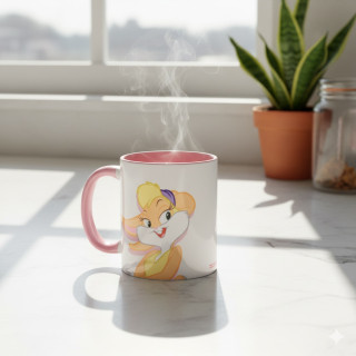 مق سيراميك – لولا باني – لون داخلي وردي – 11oz