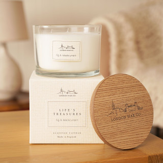 Fig & Blackcurrant Lidded Candle (Mandarin & Sandalwood) - 368g