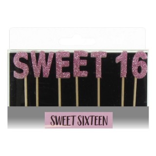 Pink Letter Candles - Sweet Sixteen Pink Letter Candles - Sweet Sixteen