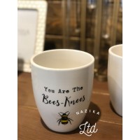 أصيص من السيراميك مكتوب عليه You Are the Bees Knees